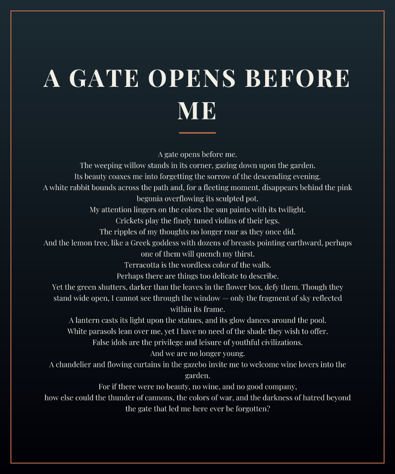 A Gate Opens Before Me