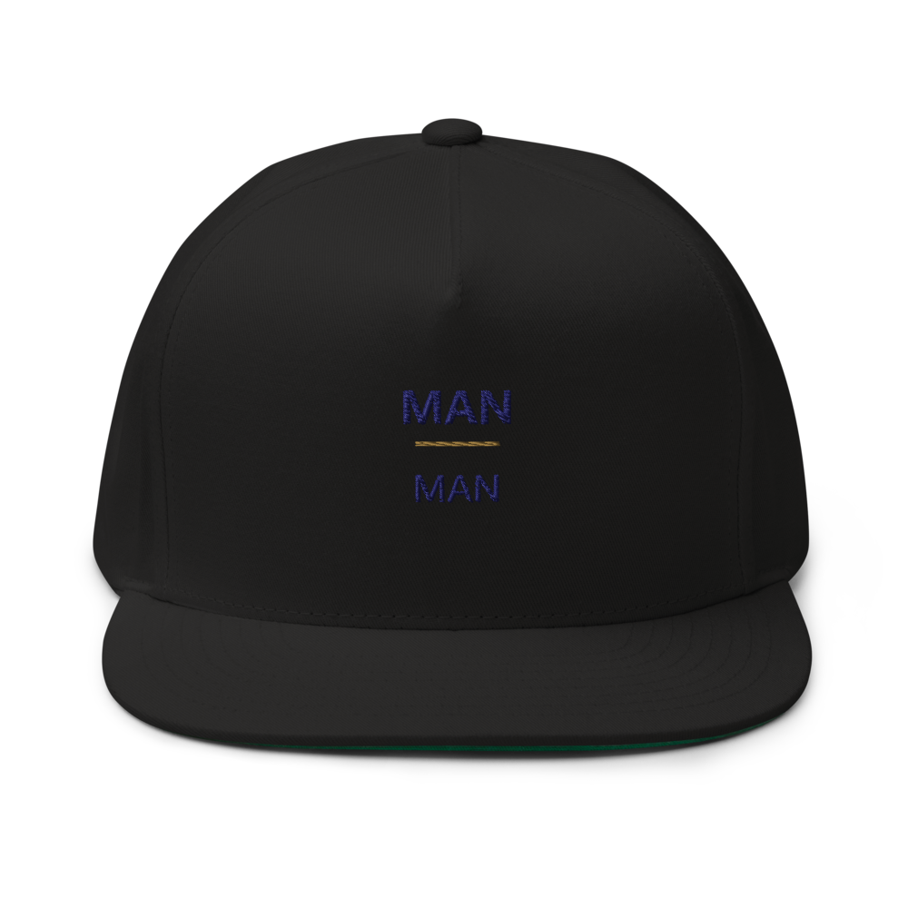 MAN — Flat Bill Cap | Yupoong 6007 · Black