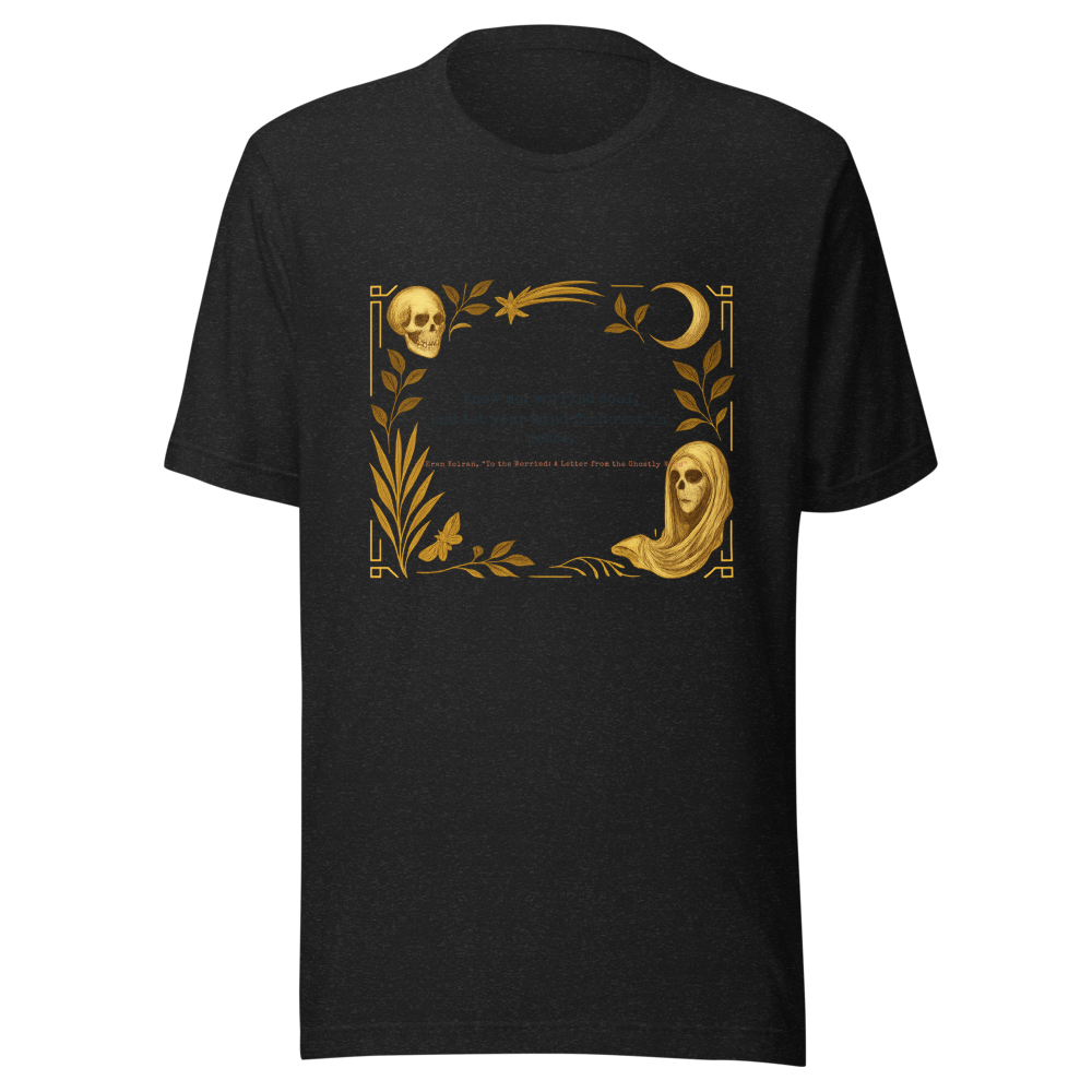 Know Me Worried Soul — Unisex Staple T-Shirt | Bella + Canvas 3001 · Black Heather