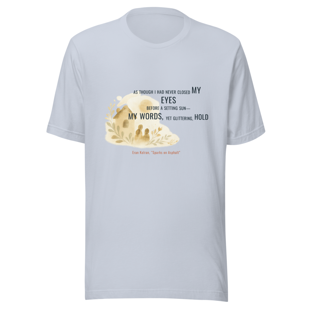 Sparks on Asphalt — Unisex Staple T-Shirt | Bella + Canvas 3001 · Light Blue